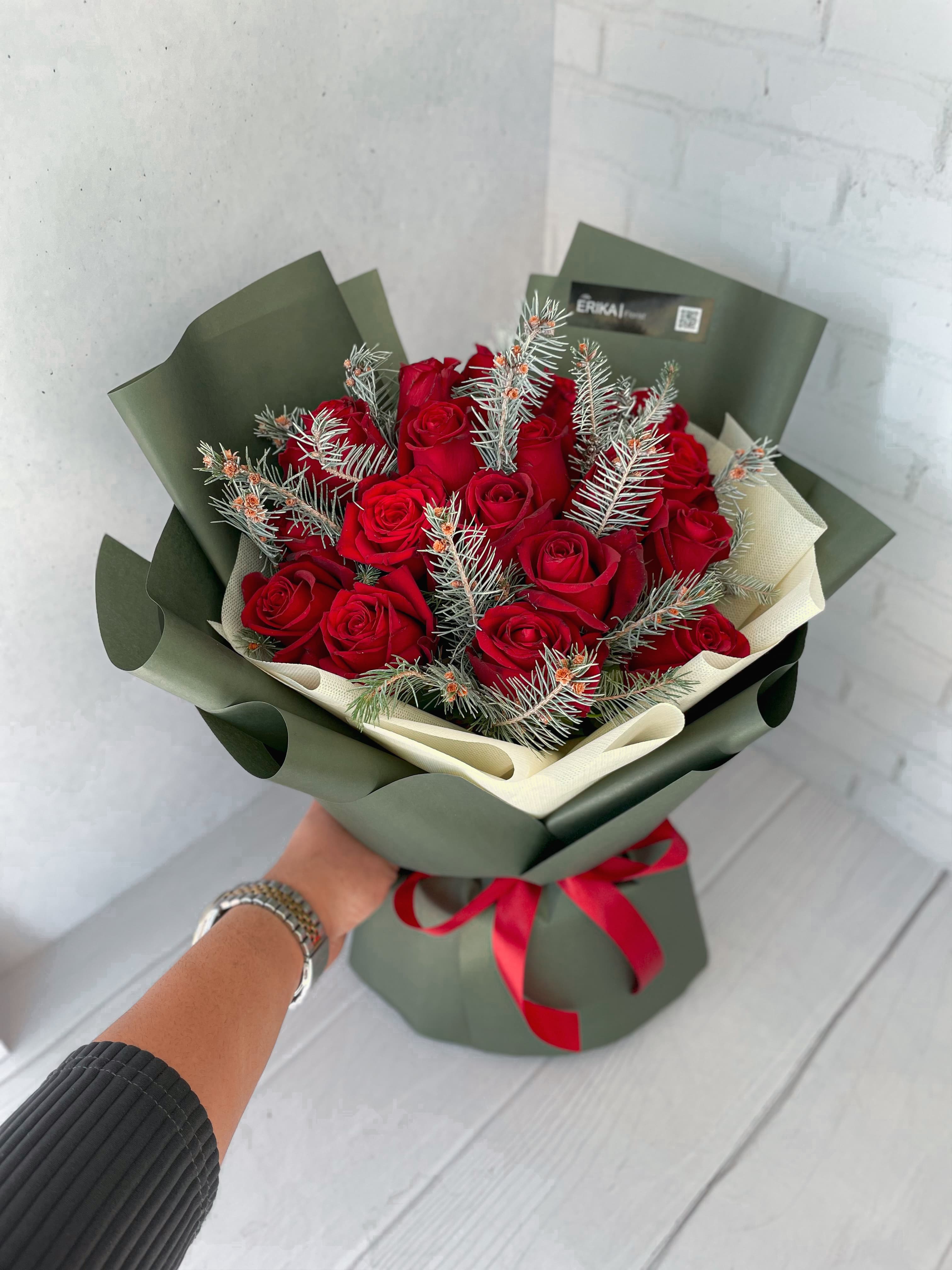 دسته گل رز یکطرفه