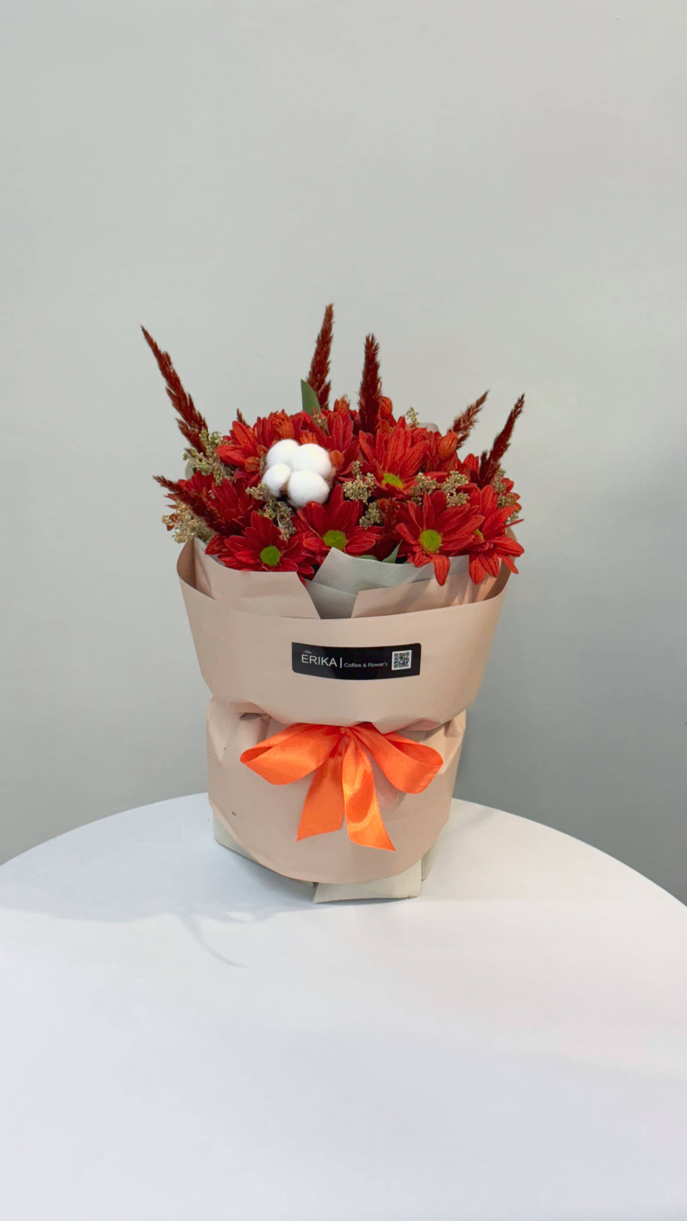 دسته گل منیمال داوودی و پنبه